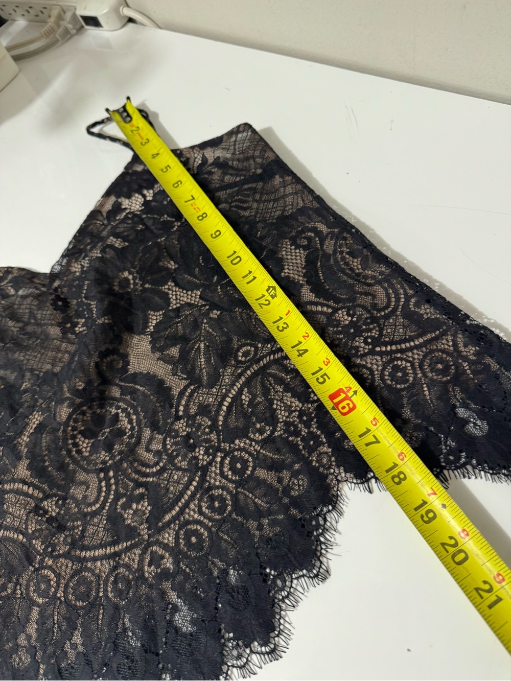BCBGMaxAzria whimsy romantic goth punk Black Lace Floral Camisole - Picture 5 of 5